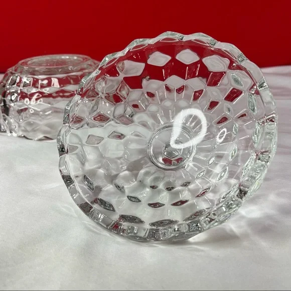 VINTAGE CLEAR FOSTORIA AMERICAN GLASS COVERED CANDY DISH BOWL - Picture 8 of 8